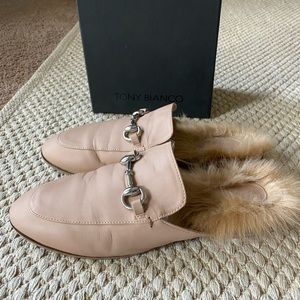 Tony Bianco fur slide loafers 8US